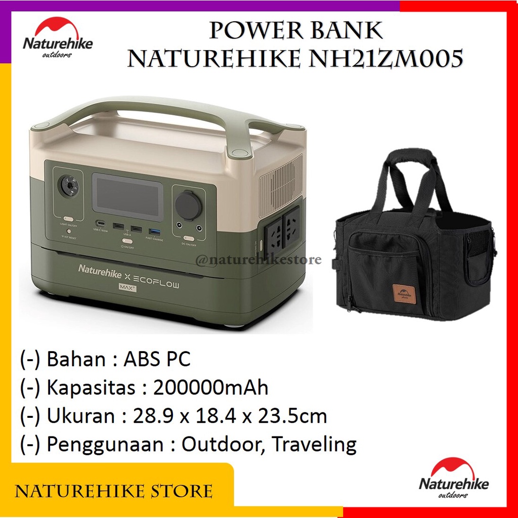 Power Bank Powerbank 200000mAh Fast Charging Camping Outdoor Traveling Large Capacity Naturehike NH2