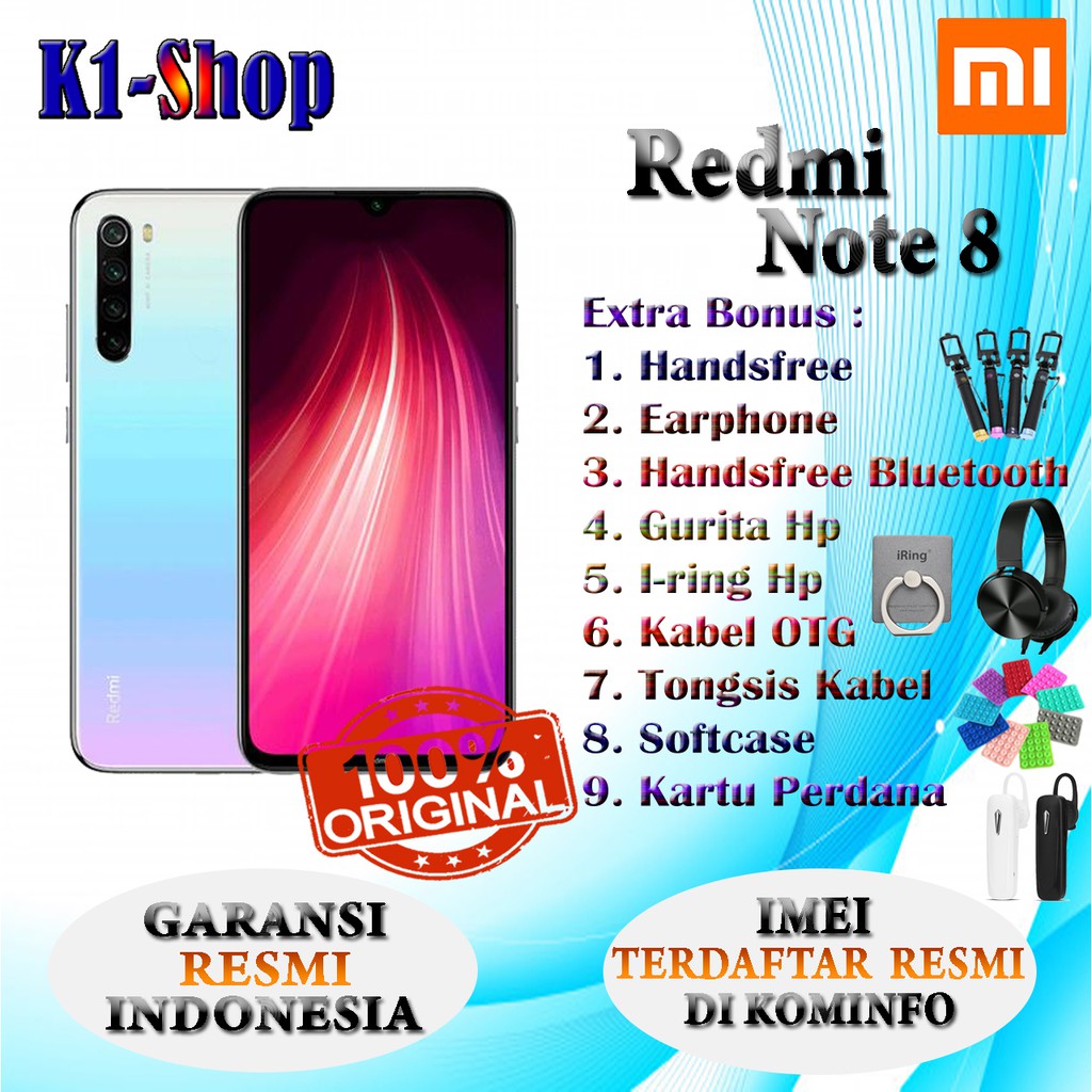HP XIAOMI REDMI NOTE 8 RAM 6/128GB GARANSI RESMI INDONESIA