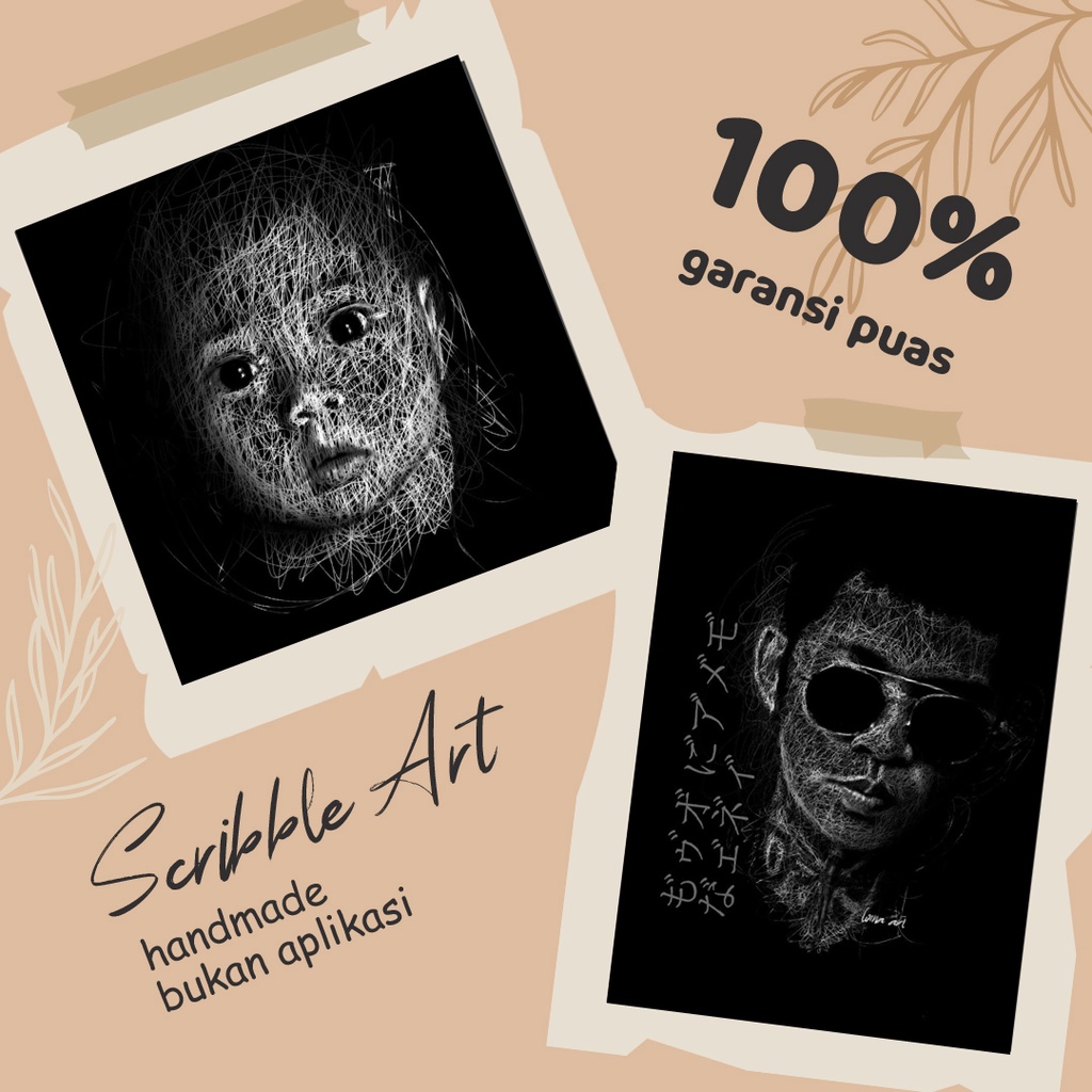 jasa edit foto karikatur scribble art cover undangan pernikahan kado perpisahan