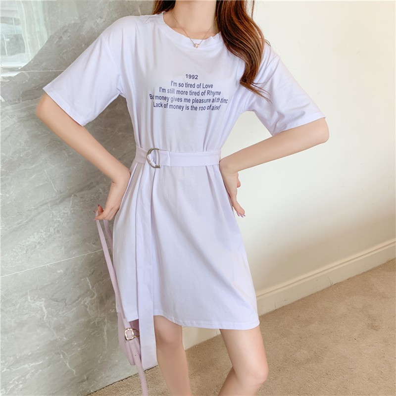 KDR-58 dress terusan rok all match tali pinggang korean japanese style fashion import