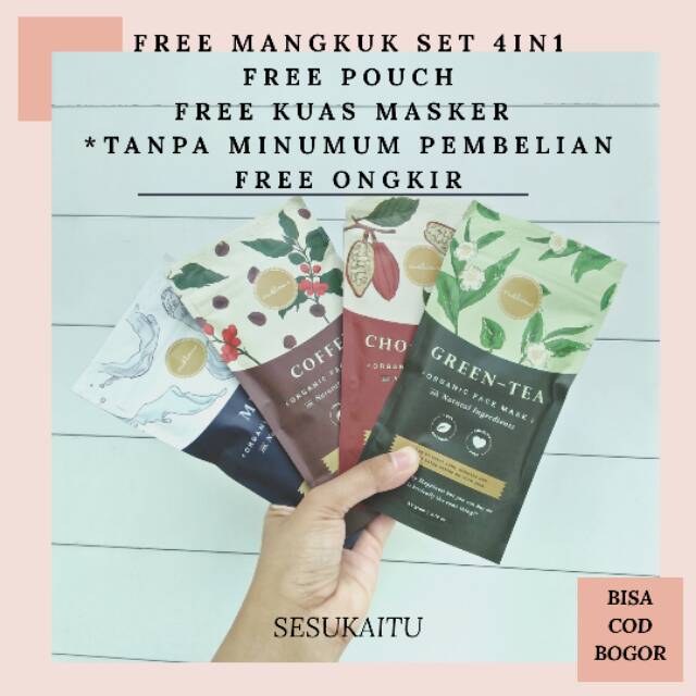 [FREE MANGKUK SET 4in1] MASKER CRUSHLICIOUS 60GR NEW PACKAGING / MASKER ORGANIK / MASKER WAJAH