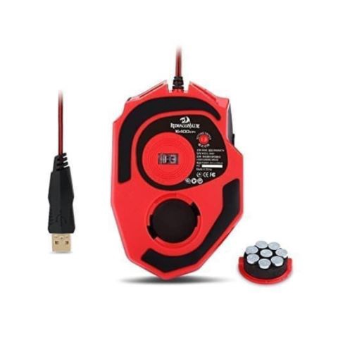 Mouse gaming redragon wired usb 2.0 laser 16400dpi 1Khz 30g 12000fps macro Backlight with tunning weight mammoth m-801 m801