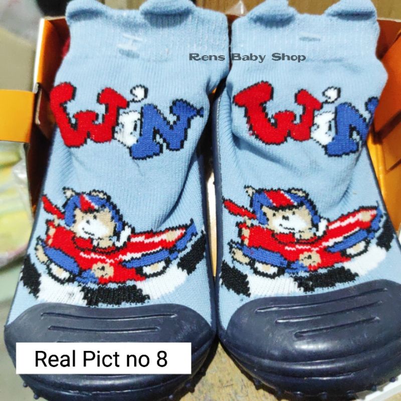 3D PILIH MOTIF CUCI GUDANG SKIDDERS sepatu karet kaos kaki anak karet prewalker bayi murah