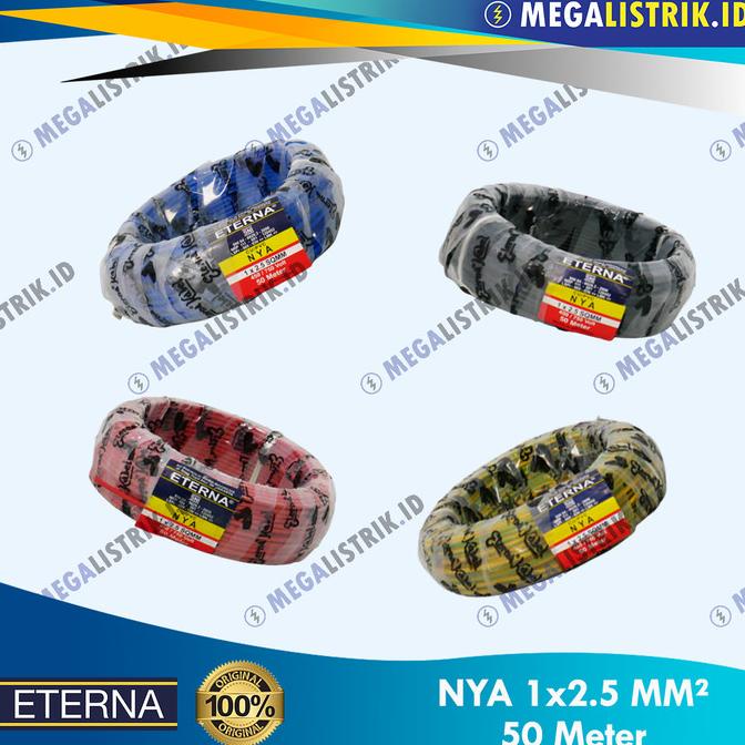 Eterna Kabel Listrik Kawat / Engkel / NYA 2.5 MM ( 50 Meter )