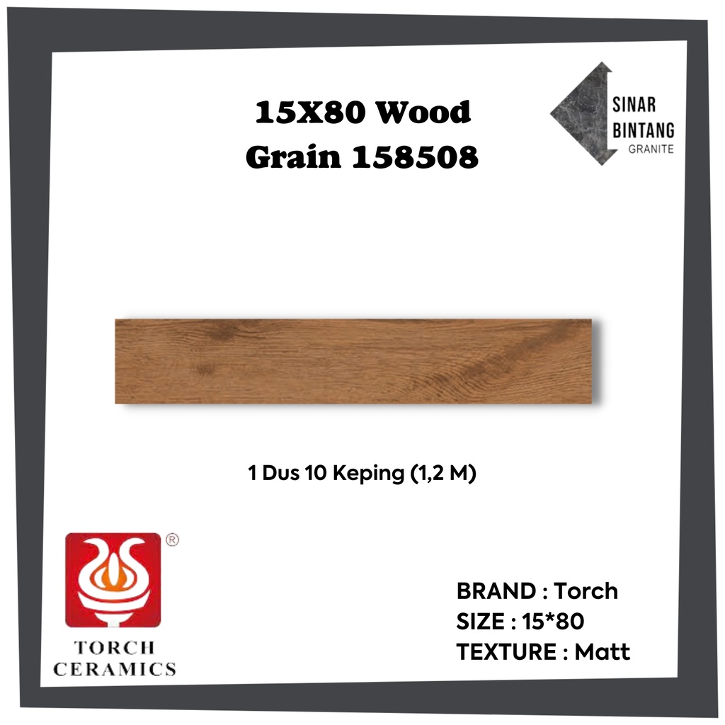 Granit 15X80 | Granite Lantai Wood Grain 158508 TORCH