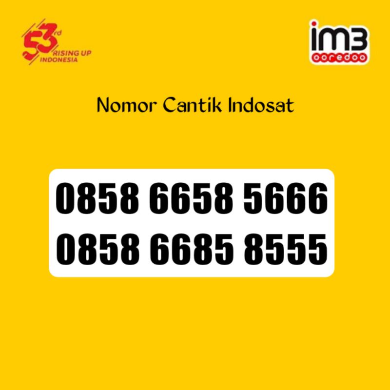 Nomer Cantik Indosat Ekor Triple 555 Triple 666 im3 4 Varian Angka 8560 8555 5666