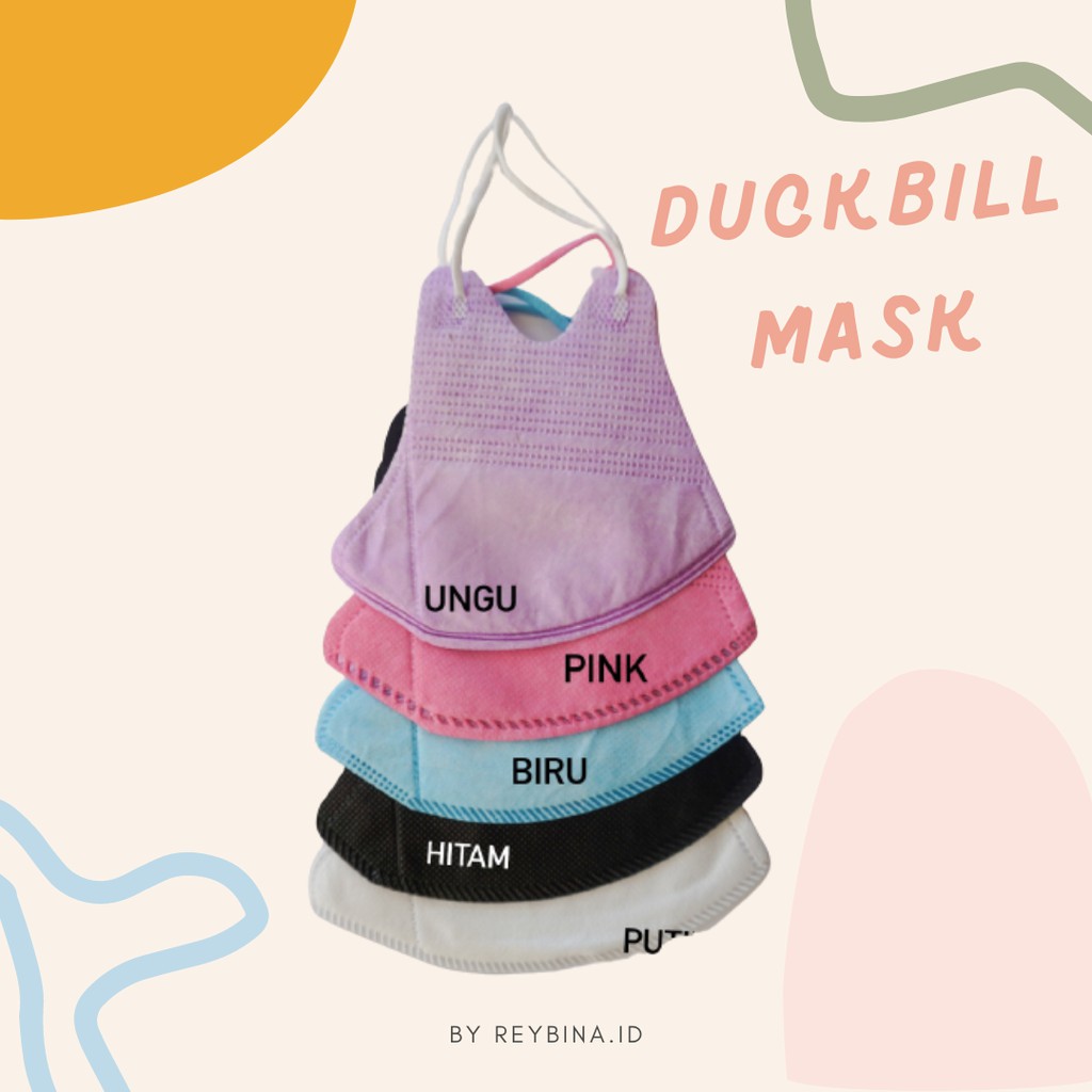 DUCKBILL MASK/MASKER 3PLY DEWASA ECER/MASKER DUCKBILL BISA DICUCI