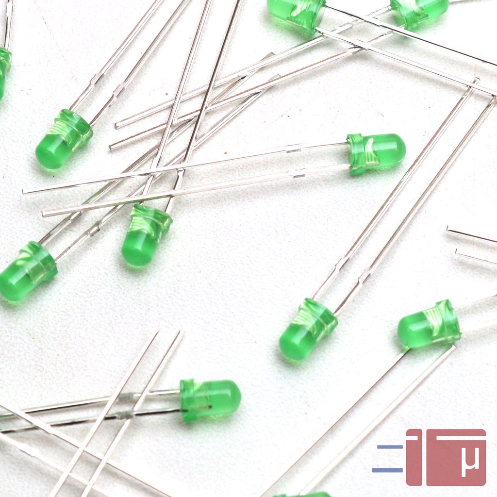 x10 Led 3mm Hijau Diffused Untuk Indikator