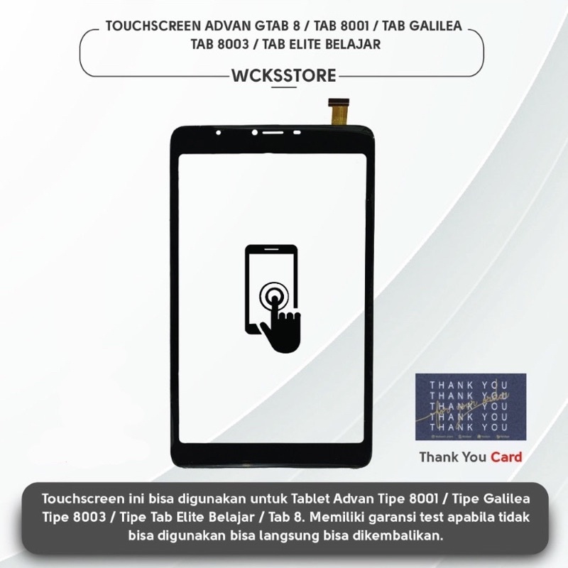 Touchscreen advan GTAB 8001 / Tab 8 / Tab Galilea [Langsung Kirim]
