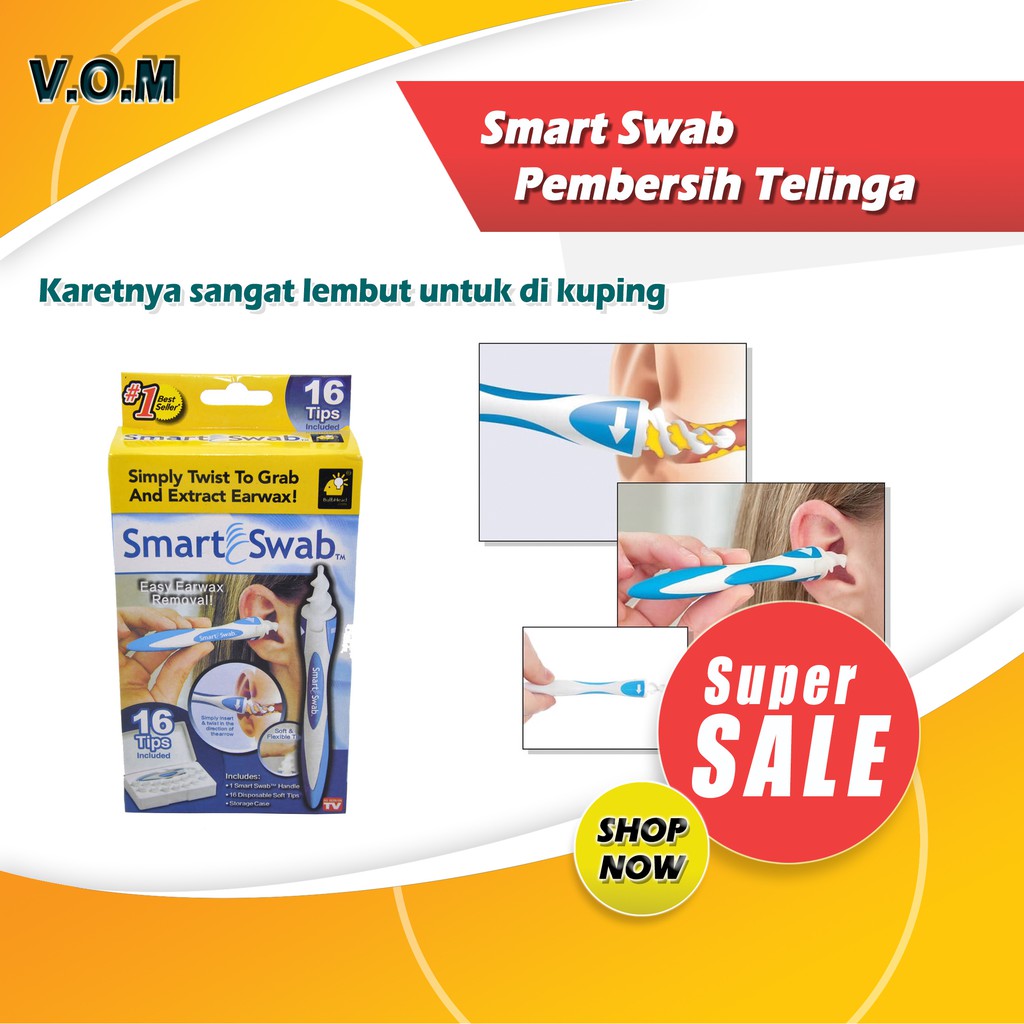 VOM Smart Swab Pembersih Telinga / Korek Kuping 0244