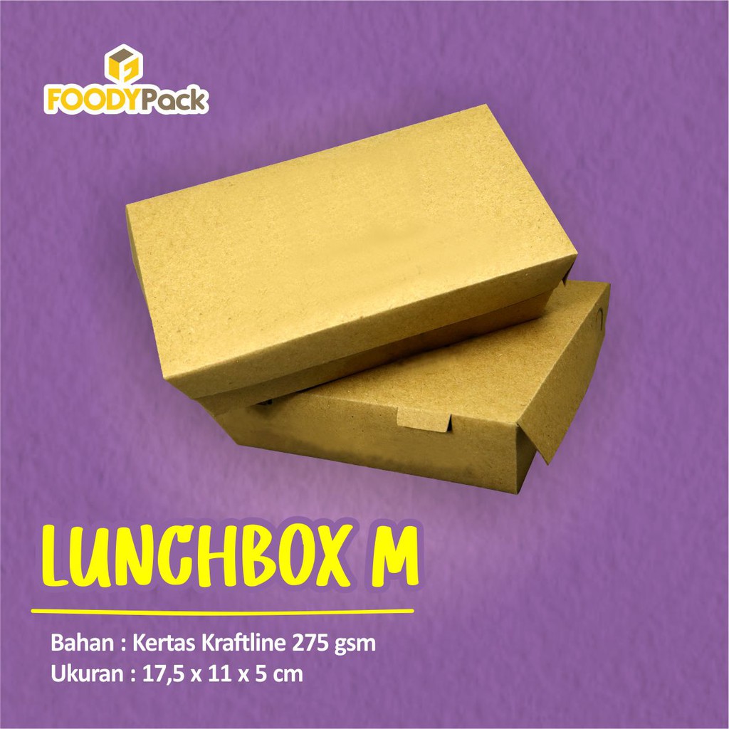 

READY STOCK Lunch Box Kraft I Paper Lunch Craft I Dus Nasi I Dus Ayam Geprek I Box Kraft I Dus Kemasan