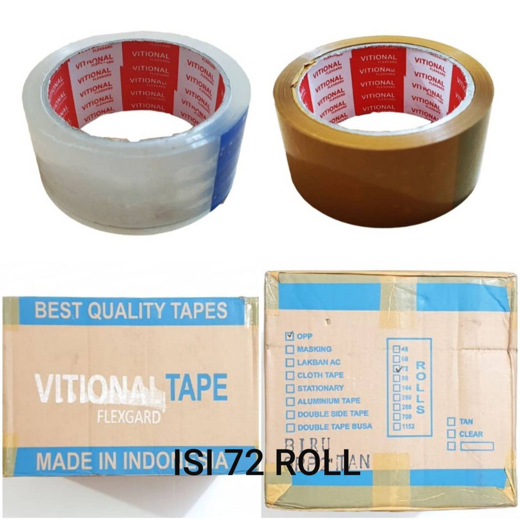 VF Br Lakban 45mm x 50m 72 roll (1 dos ) / Isolasi / Solasi