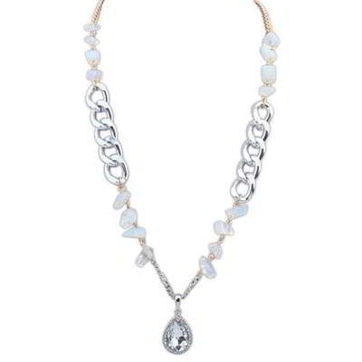Kalung Korea Best Seller Etsy Gemstone Decorated Waterdrop Shape Pendant Design 0A575C