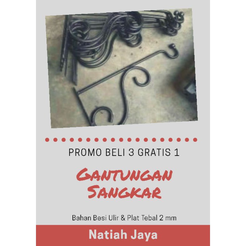 ( BISA COD ) Gantungan sangkar tempel dinding - gantungan sangkar burung tempel besi bulat