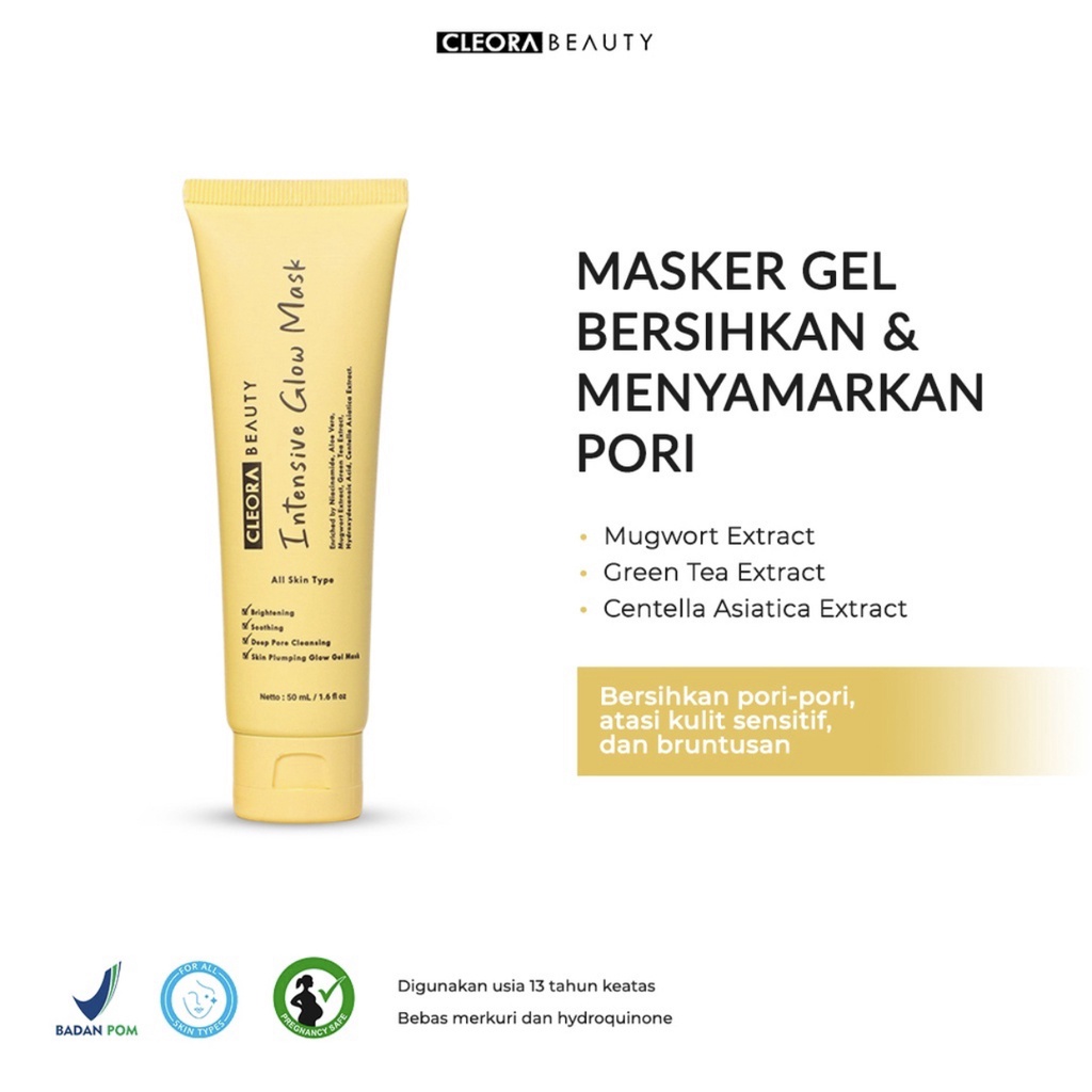 Cleora Intensive Glow Mask - Masker Wajah 50ml