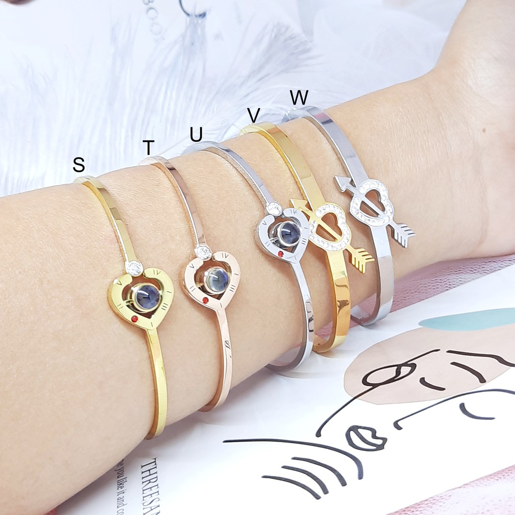 Gelang Titanium Kdrama Kpop Bangle Rose Gold Korea Style - BB522