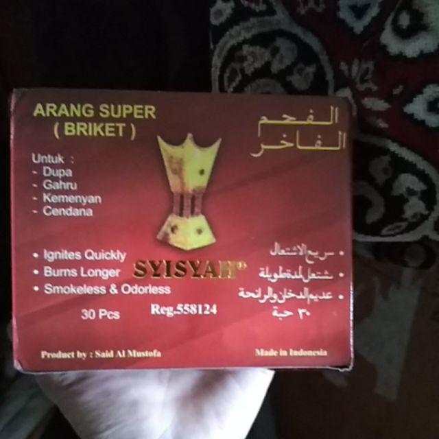 Arang Super Syisyah (briket) Untuk Bakar Dupa Gahru Bukhur