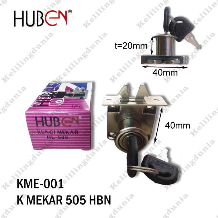 Kunci Mekar Huben HL-505 Pintu Sliding Geser Lemari Kabinet Kayu