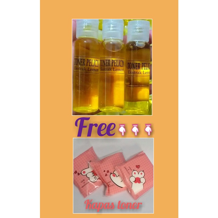 Toner Pelicin Lemon Free Kapas Toner