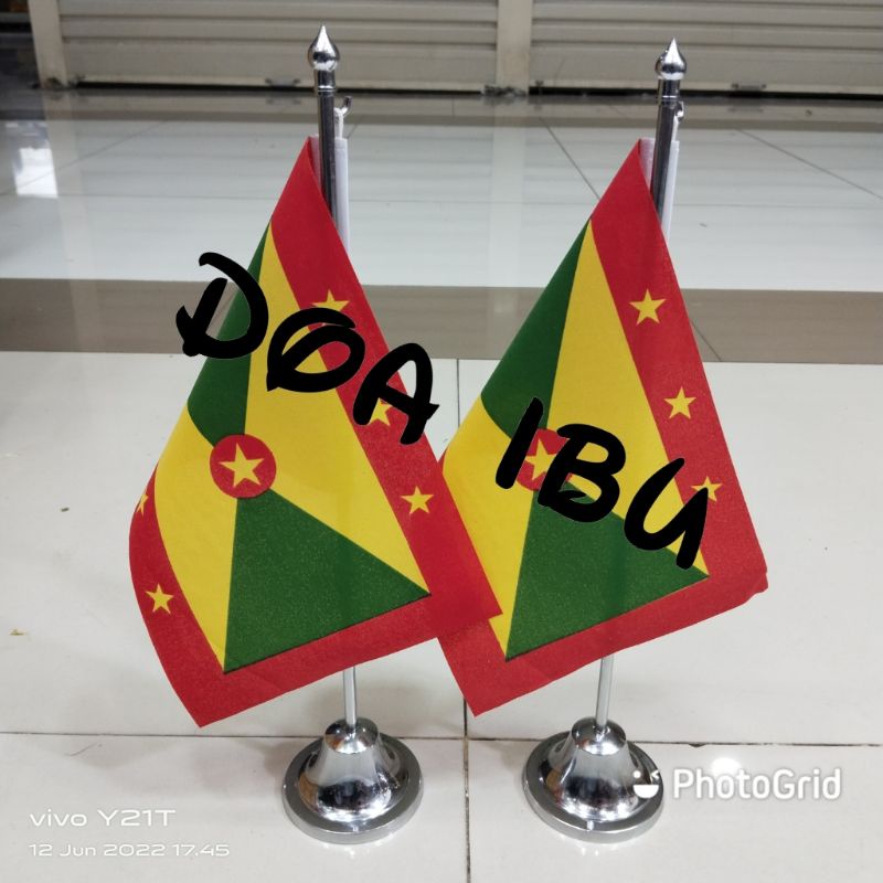 

best seller tiang stenlis meja+bendera GRENADA ready stock