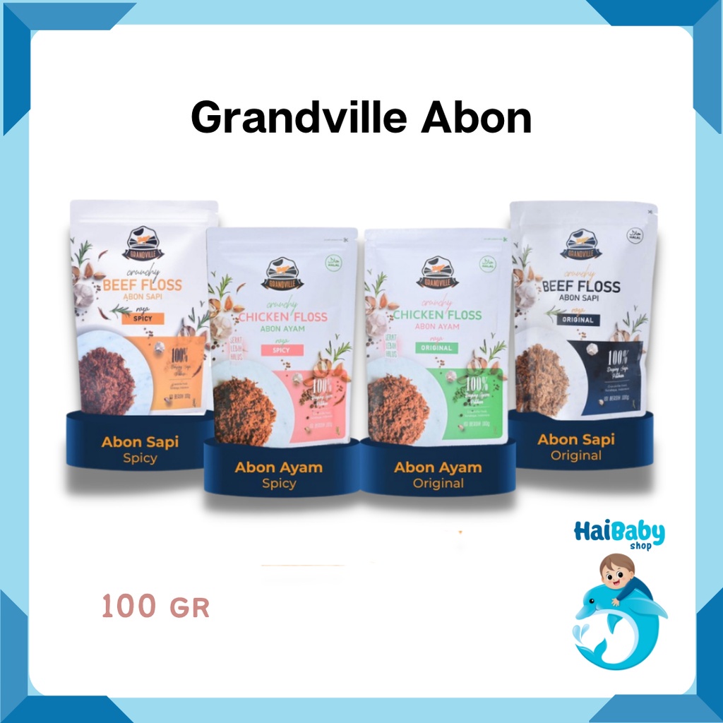 

GRANDVILLE ABON SAPI AYAM ASLI CRUNCHY | MPASI MAKANAN INSTAN SNACK 100gr