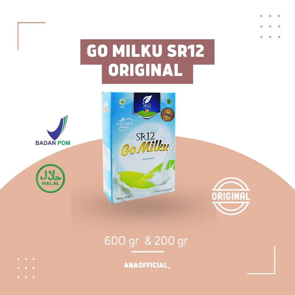 

SUSU KAMBING GO MILKU SR12/HALAL/BPOM/SUSUK KAMBING ETAWA PREMIUM-ORIGINAL