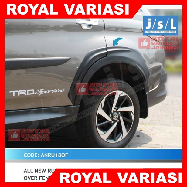 Over Fender Model TRD All New Rush Terios 2018-2022 Black Hitam