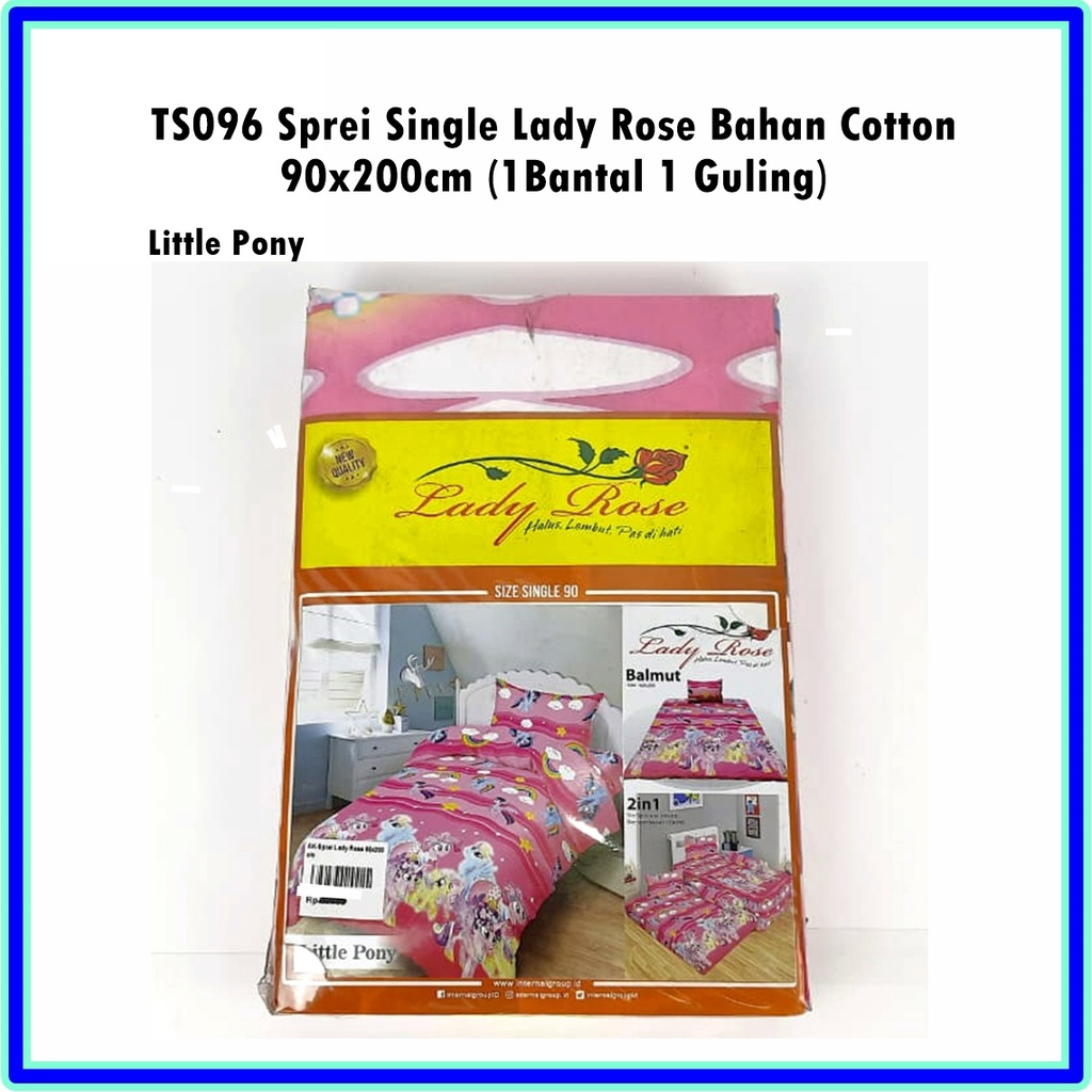 Sprei Single Lady Rose Bahan Cotton