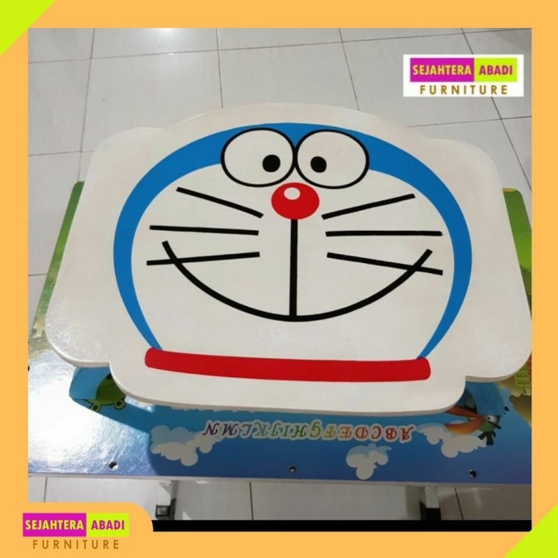 Meja Belajar Anak Doraemon Putih Biru