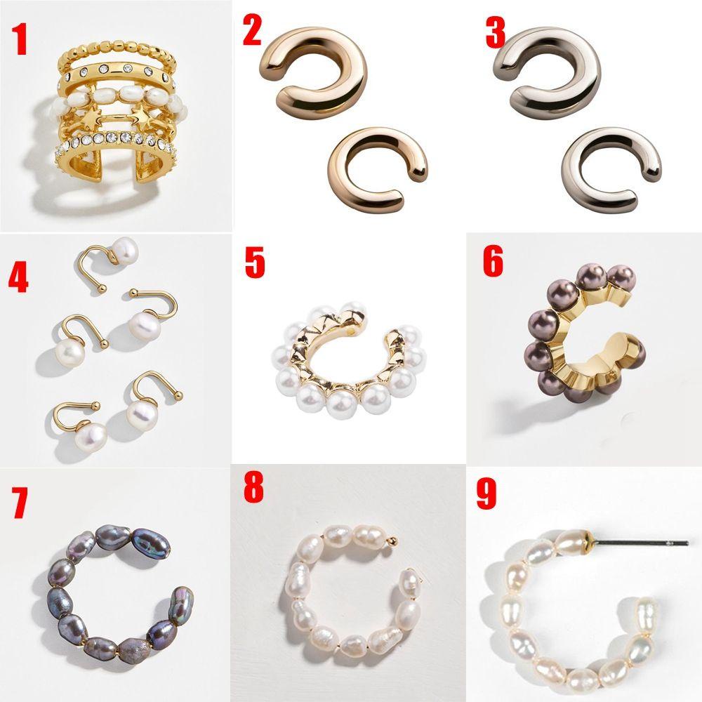 Chookyy CZ Cuff Anting Wanita Pria Perhiasan Pesta Zirkon Ear Cuff