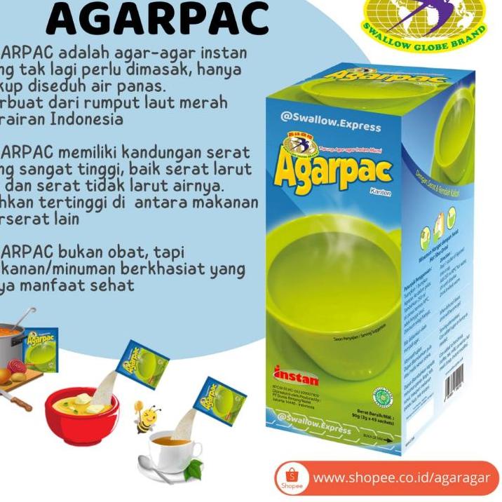 

Berkualitas! AGARPAC - Suplemen Serat Agar-Agar Rendah Kalori Isi 45 sachet