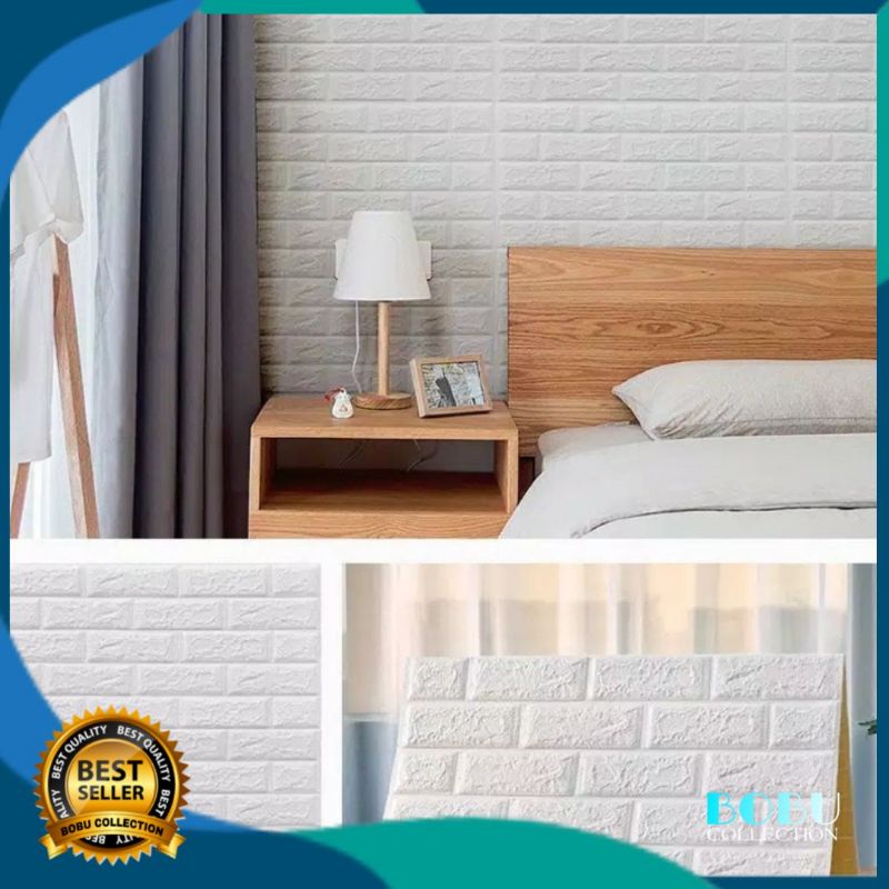 Wallpaper Dinding 3D Foam 77 x 70 Wallpaper Sticker Dinding Kamar 3D Foam Tebal
