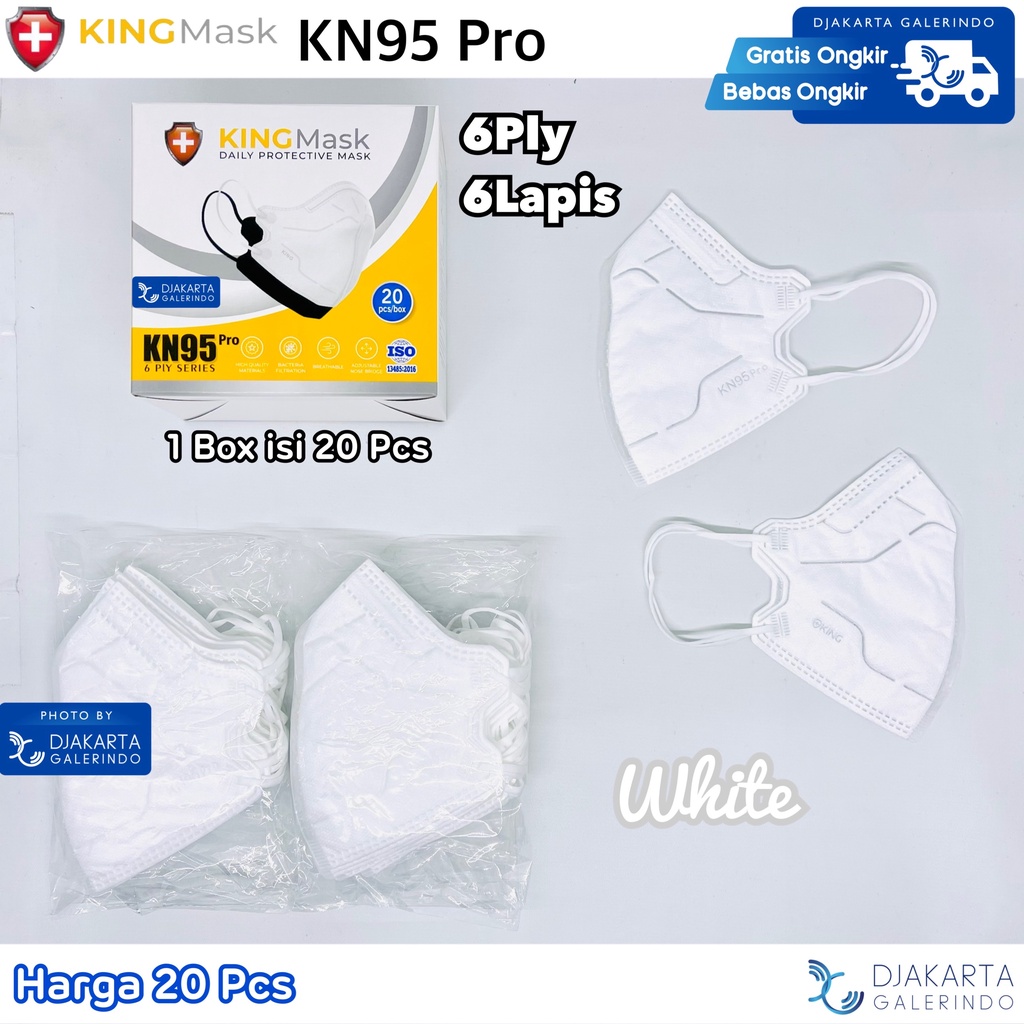 Masker King Mask KN95 Pro 6Ply 6 Lapis Original