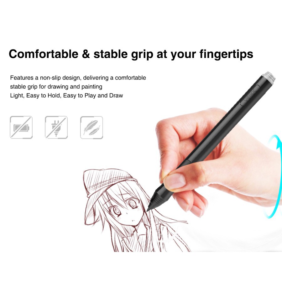 VEIKK Stylus Pen P002 Replacement Pen Pengganti Drawing Tablet for A50 A15 PRO