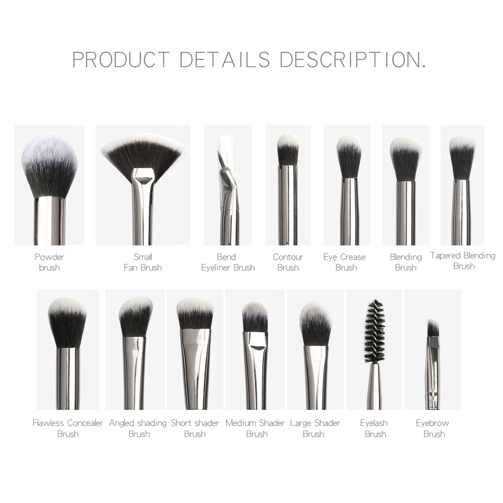 Image of MAANGE Eyeshadow Powder Makeup Brush Set With Bag (13Pcs) #5