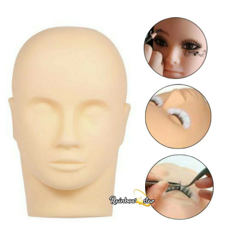 Patung Kepala Manekin Belajar Eyelash Extension / Head Mannequin