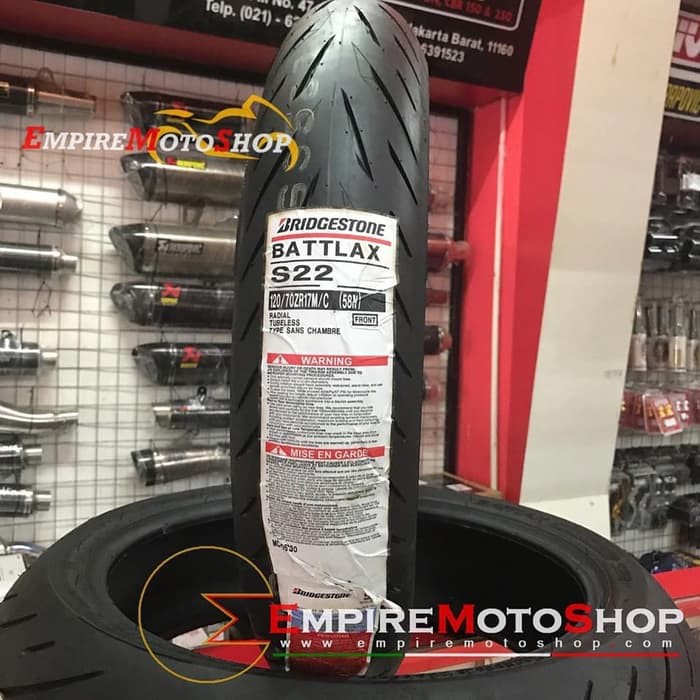 Jual Ban Battlax S22 Ukuran 120 / 70 -17 Ninja 250 Fi CBR250RR R25 R15 Berkualitas