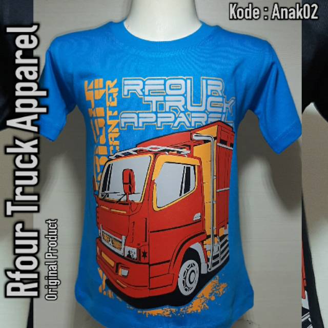 Kaos truk anak laki-laki diskon  truk karakter