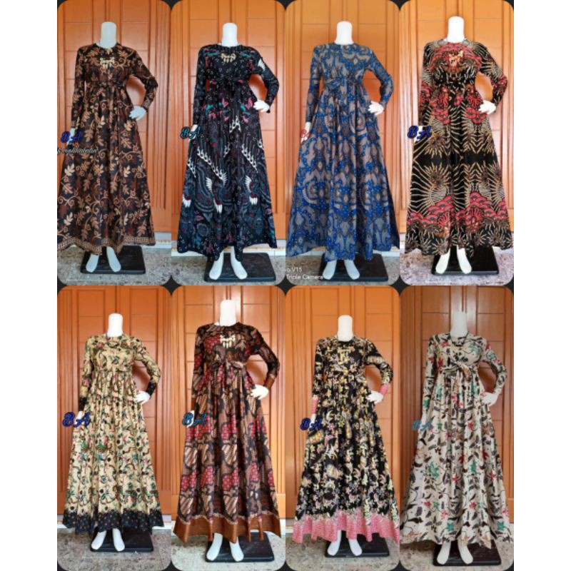 MS GAMIS BATIK SRIWEDARI MAXI KATUN BUMIL ALLSIZE DAN JUMBO