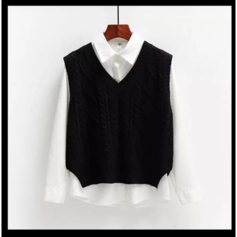 FX SHOP VEST AIKO CABLE KNIT / ROMPI RAJUT