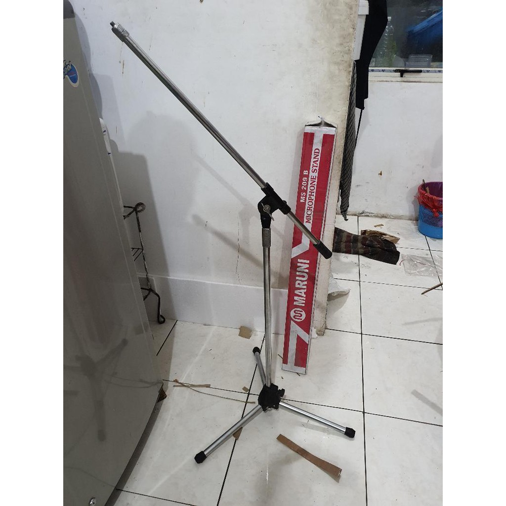 STAND MIK TIANG MIC MARUNI MS 209 B PANJANG TANPA HOLDER MIC SIDOARJO