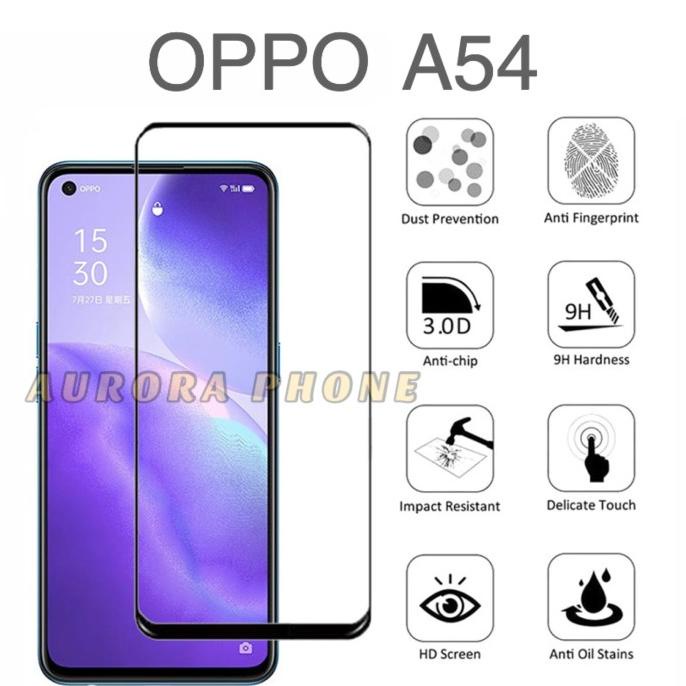 TEMPERED GLASS OPPO A54 FULL PROTECTION / ANTI GORES OPPO A54 FULL - TEMPERED GLASS