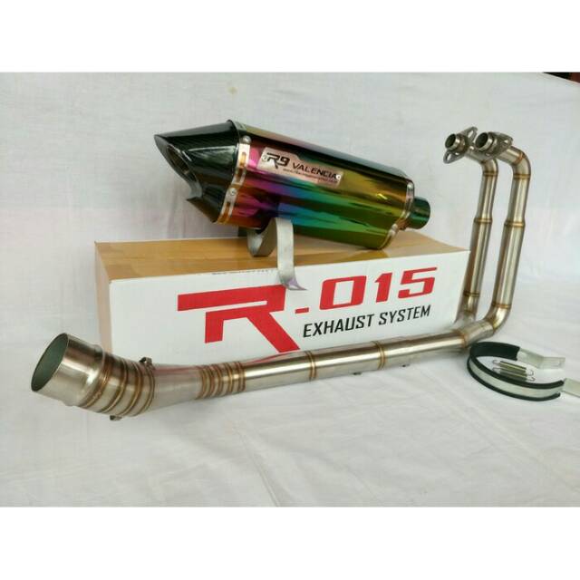 Knalpot R9 Valencia Rainbow Full Set CBR 250 New, CBR 250 RR, CBR 250 R