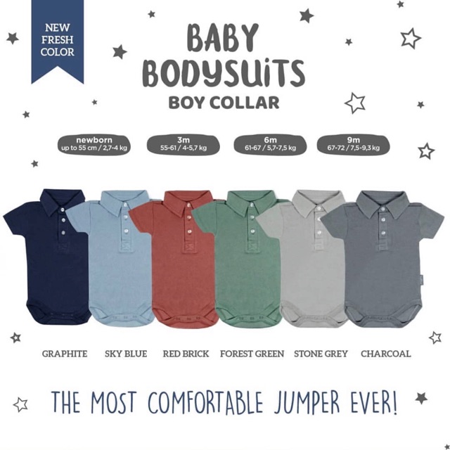 Little palmerhaus boy collar bodysuit