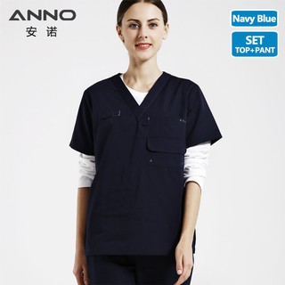 ANNO Baju perawat Medical Scrub Mengatur Workwear Form 