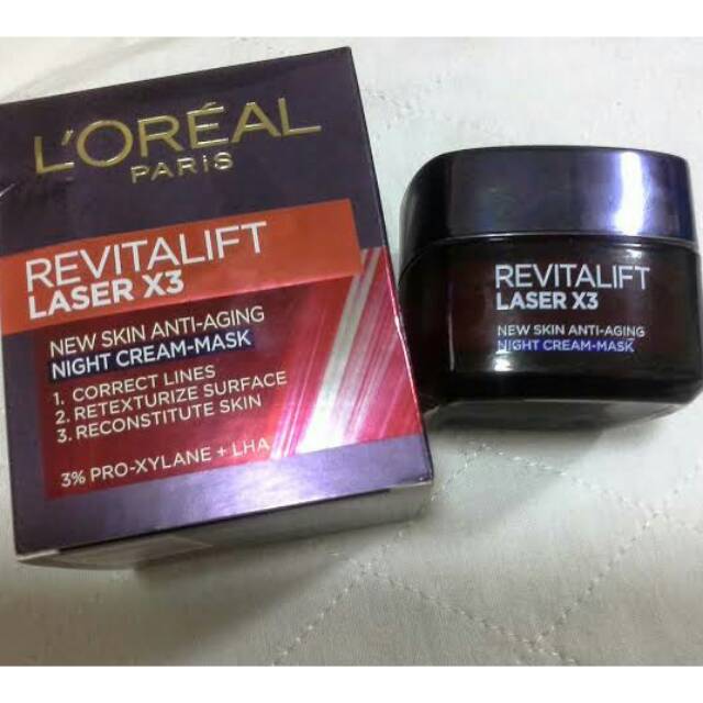 LOREAL REVITALIFT Laser x3 night cream mask