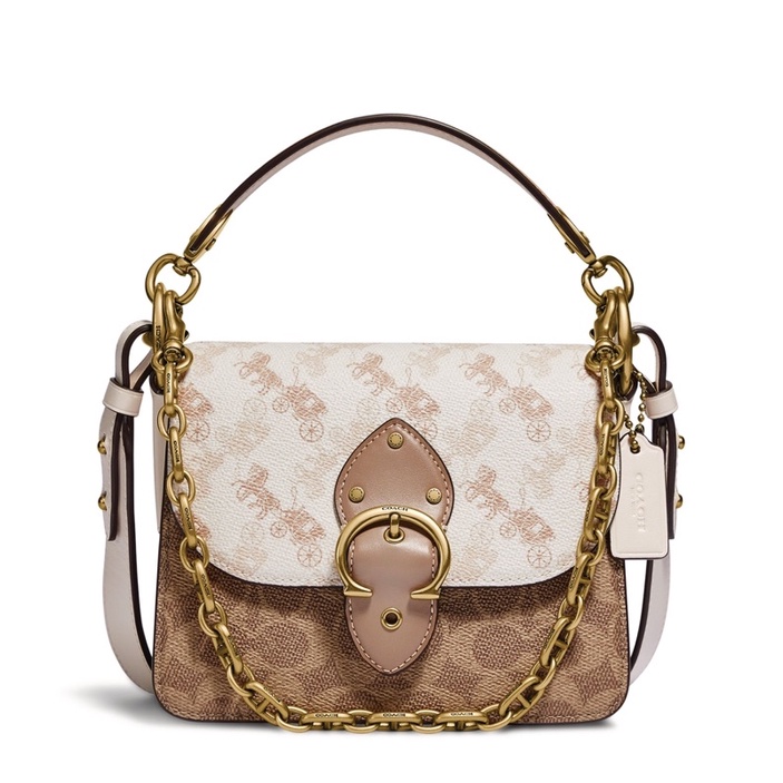 Coach Beat Shoulder Bag In Signature Canvas With Horse And Carriage Print (C5061)