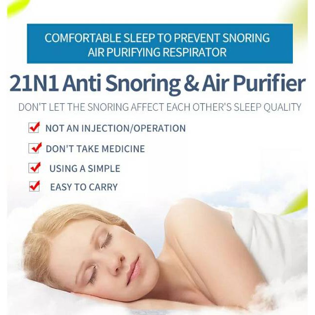 ANTI SNORE DENGKUR  2 IN 1 ANTI SNORING DEVICE ALAT ANTI NGOROK DENGKUR MENDENGKUR