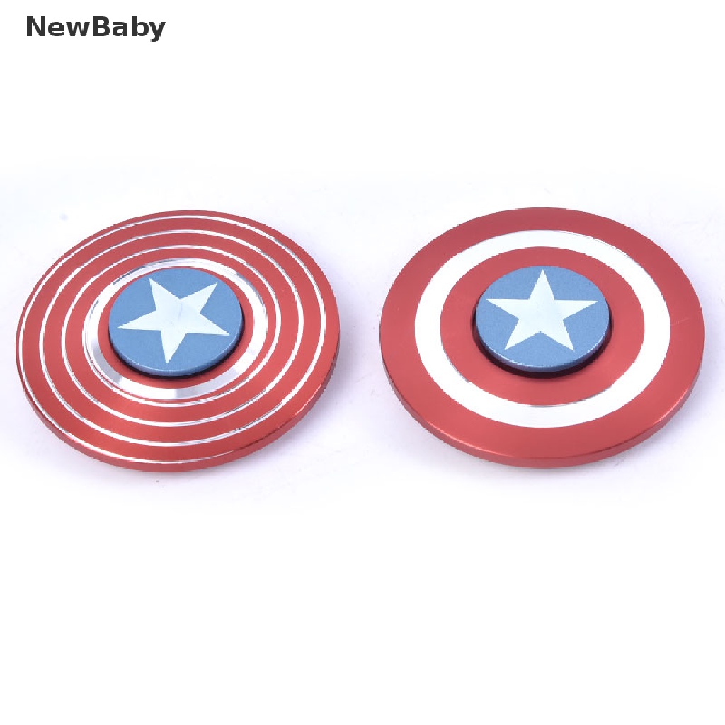 Fidget Spinner Gyro Dekompresi Model Perisai Captain America Bahan Alloy