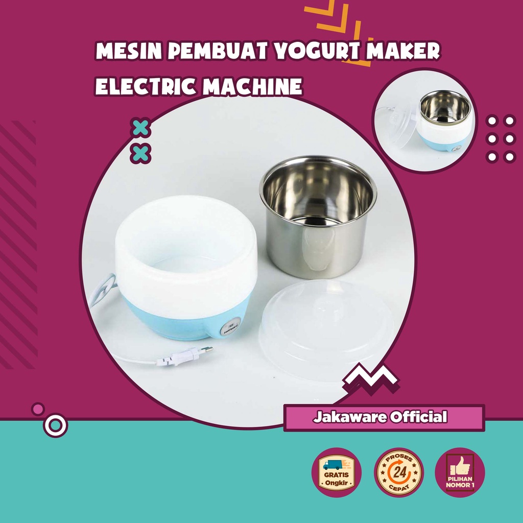MESIN PEMBUAT YOGURT MAKER ELECTRIC MACHINE ALAT MEMBUAT YOGHURT PRAKTIS ELEKTRIK SUSU FERMENTASI SI